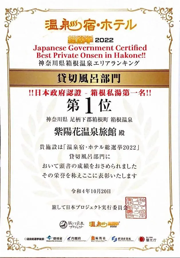 Ajisai Onsen Ryokan - Award Winning Private Open Air Onsen Hakone